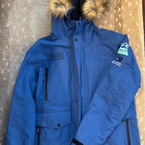 National Geographic Endurance Blue Jacket with Faux Fur Hood